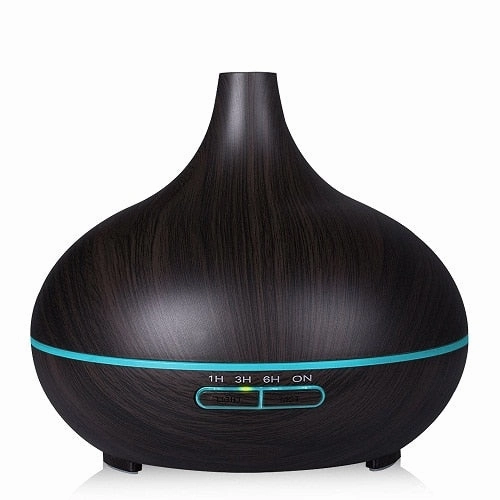 300Ml Air Humidifier Essential Oil Diffuser Wood Grain Aromatherapy Diffusers Aroma Purifier Mistmaker Led Light For Home Perfect Gift Sale Limited Stock Deals