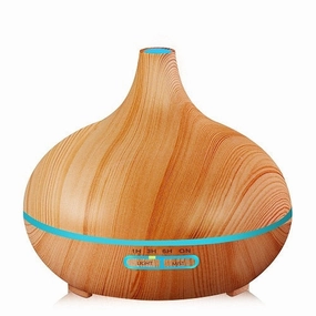 300Ml Aroma Air Humidifier Wood Grain With Led Lights Essential Oil Diffuser Aromatherapy Electric Mist Maker For Home Hot Offer Inside