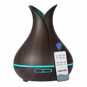 400Ml Aroma Essential Oil Diffuser Ultrasonic Air Humidifier With Wood Grain 7 Color Changing Led Lights For Office Home Big Price Drop