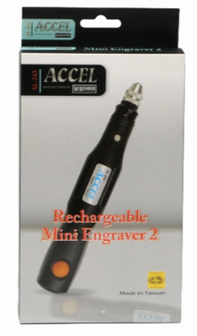 Accel Rechargeable Mini Engraver 2 (3/32") White Steal the Deal Now Grab Save Today
