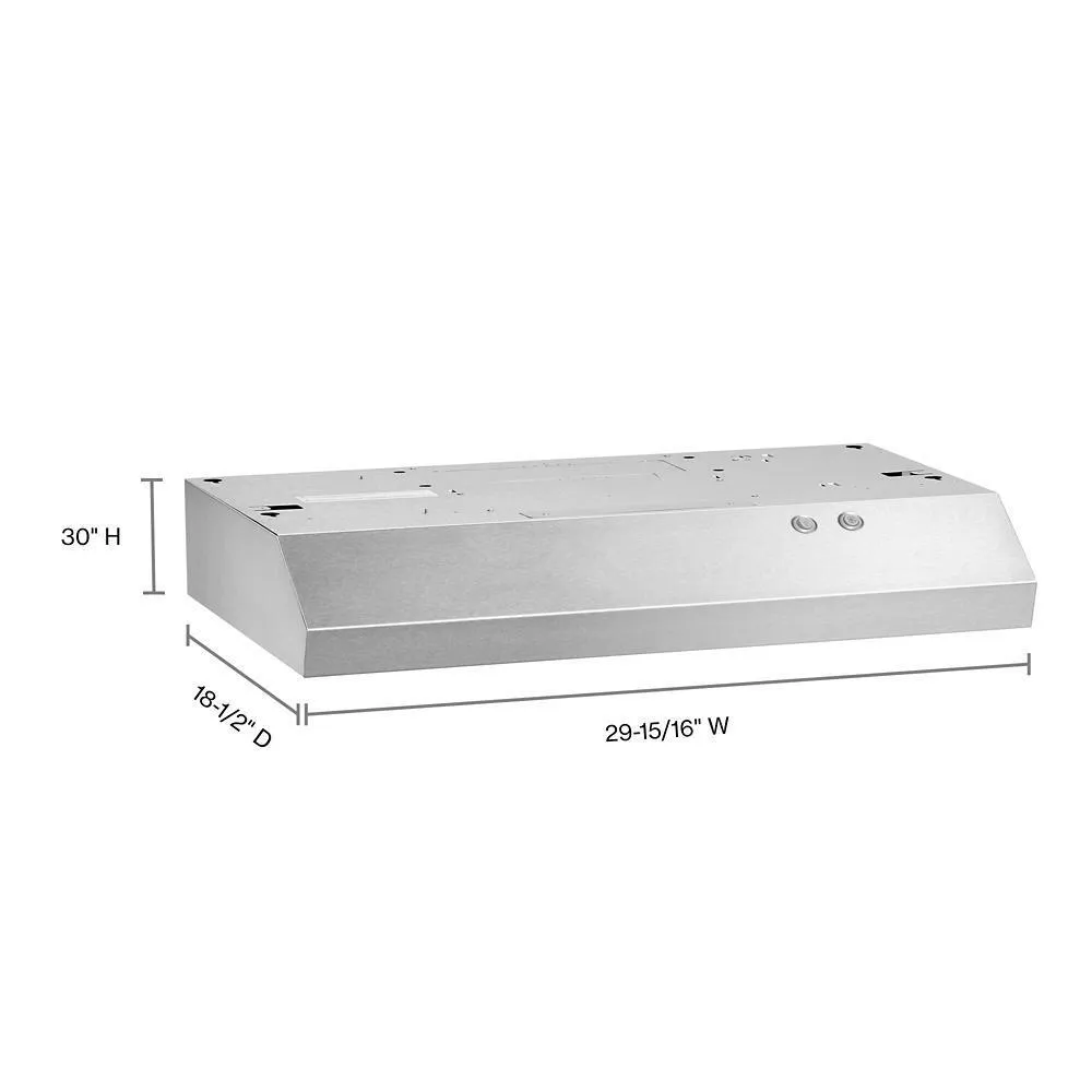 Amana WVU17UC0JS 30" Range Hood With Full-Width Grease Filters