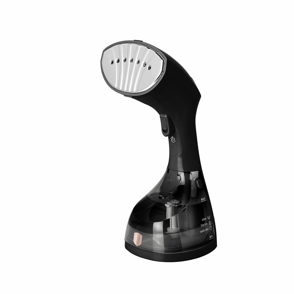 Berlinger Garment Steamer W & Fabric Brush, 1500Watts, Black Rose Special Savings Today