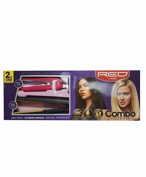 Surprise Offer Now Flash Sale Alert Now Red By Kiss  Professional Hair Straightener Combo Value Pack