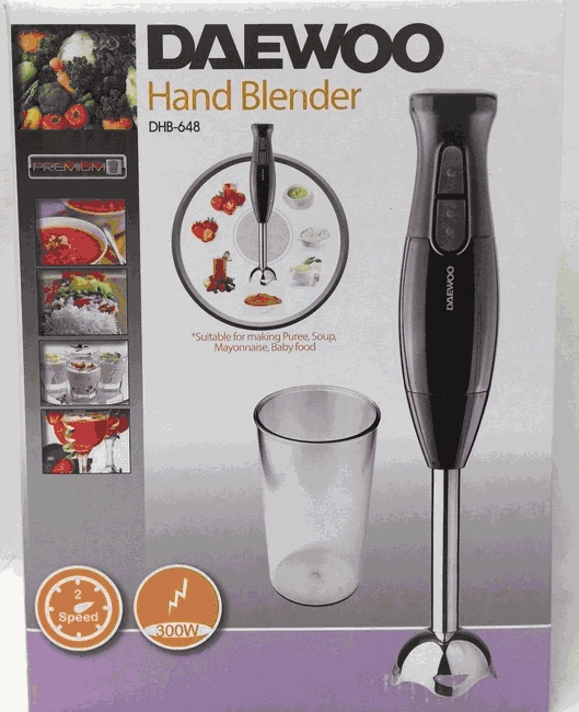 MustHave Steals Daewoo Dhb-648 300-Watt Hand Blender, 220 Volts (Non-Usa Compliant)