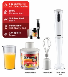 Limited Edition Offer Sanford 4-In-1 Multi-Functional Hand Blender - Sf-6853Mhb