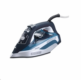 Black & Decker Steam Iron, Ceramic Plate, 2400Watts, Blue Grab Save Today Instant Hot Deal