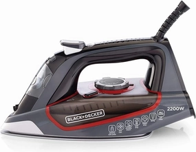 Special Online Offer Black & Decker Steam Iron, Ceramic Soleplate, 2200Watts, Grey