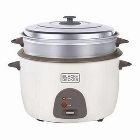 Black And Decker 14-Cup Cooked/7-Cup Uncooked Rice Cooker 110V  And Food Steamer, White 110V Steal the Deal Now