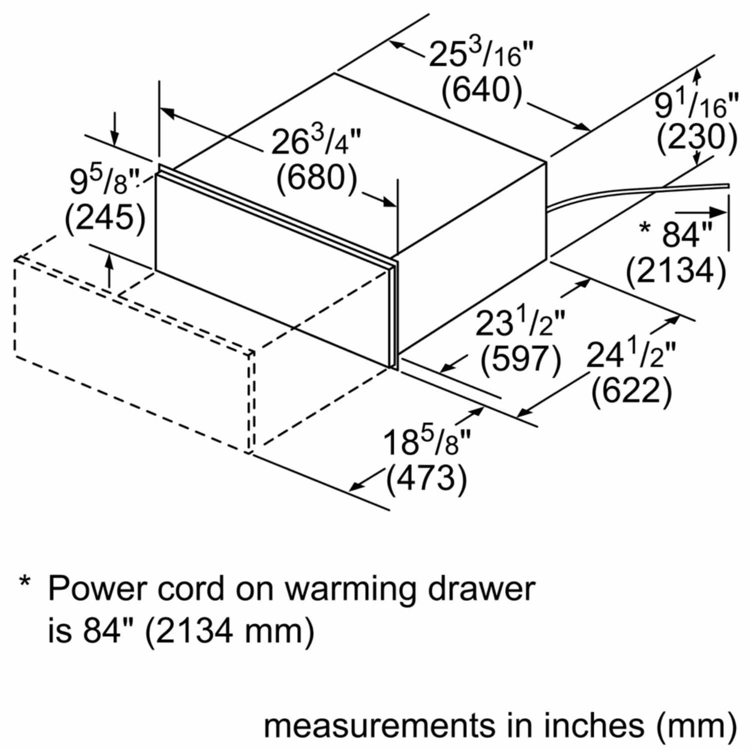 Bosch HWD5751UC 500 Series, 27", Warming Drawer