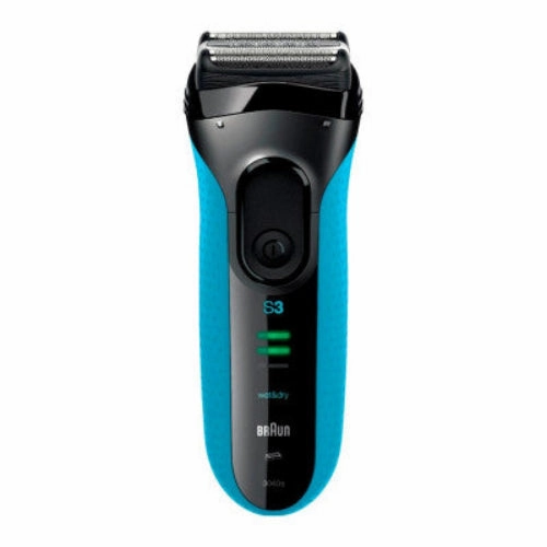 Shop Now Save Braun Shaver Rechargeable Wet & Dry, For Men, 4Pcs, Blue & Black