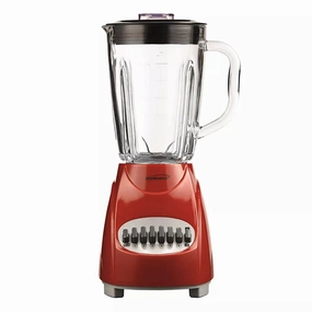 Special Price Today EndofWeek Deals Brentwood 12-Speed Blender Glass Jar In Red