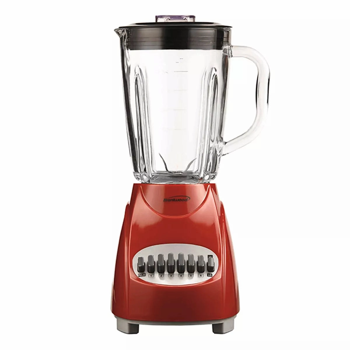Special Price Today EndofWeek Deals Brentwood 12-Speed Blender Glass Jar In Red