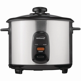 Today Only Steal Trending Hot Picks Brentwood Ts-10 5-Cup Uncooked/10-Cup Cooked Rice Cooker, Stainless Steel -Store Pickup Only