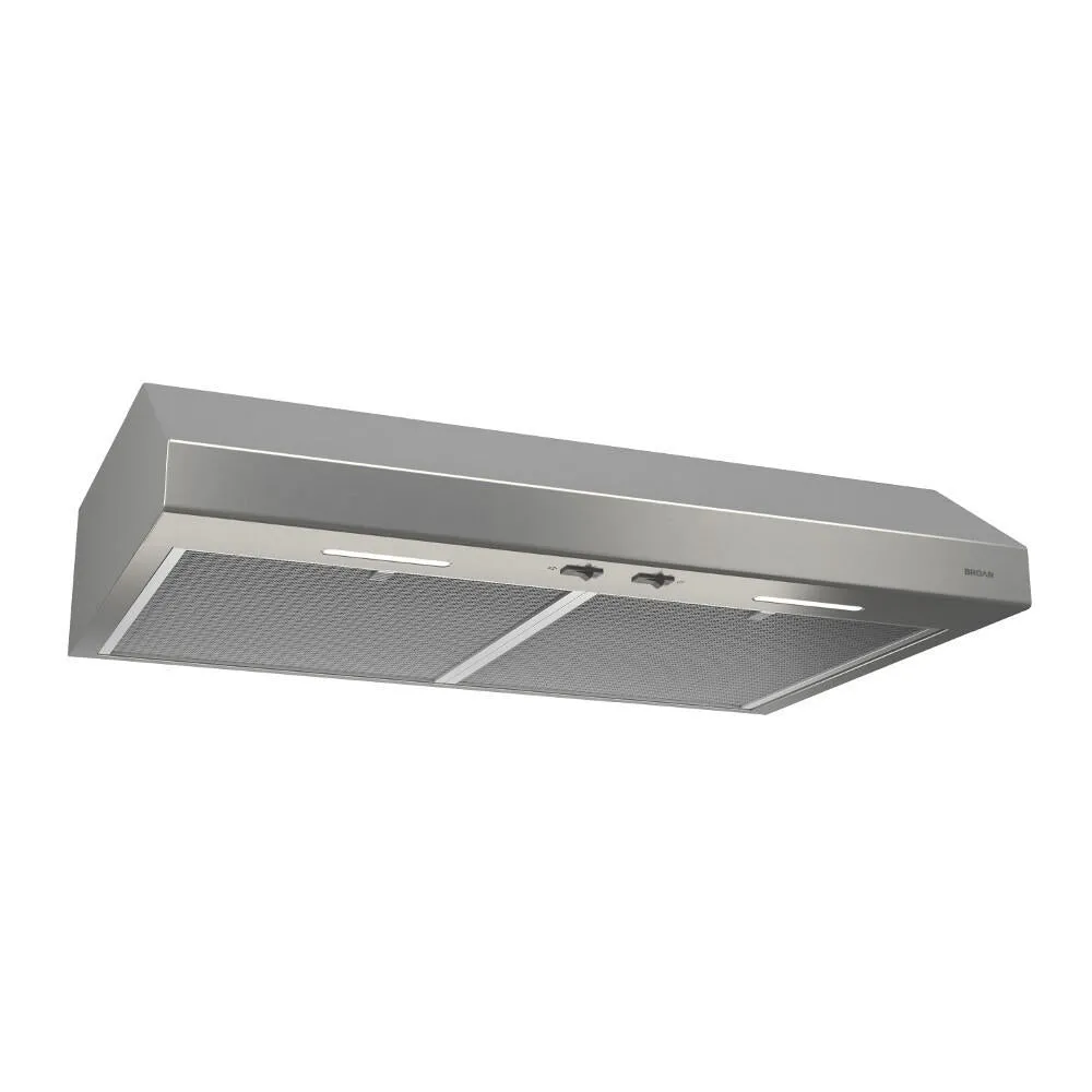 Broan BCSEK124SS Broan 24-Inch 300 Max Blower Cfm 1.5 Sones Stainless Steel Range Hood Energy Star? Certified