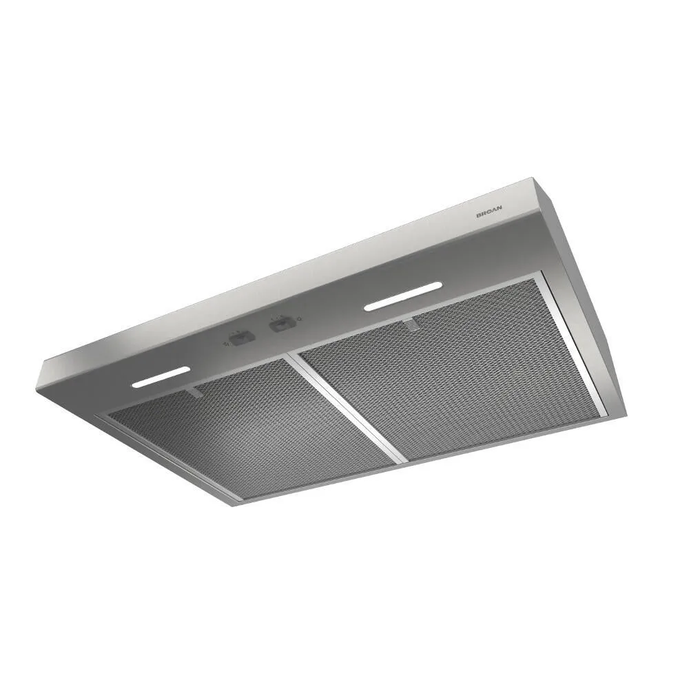 Broan BCSEK124SS Broan 24-Inch 300 Max Blower Cfm 1.5 Sones Stainless Steel Range Hood Energy Star? Certified