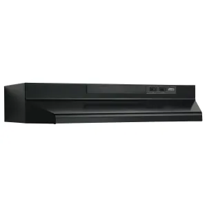 Broan F402423 Broan? 24-Inch Convertible Under-Cabinet Range Hood, 230 Max Blower Cfm, Black