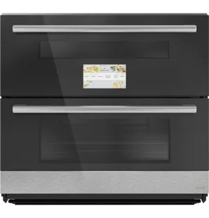 Cafe CTS92DM2NS5 Caf&#8482; 30" Smart Built-In Twin Flex Single Wall Oven In Platinum Glass