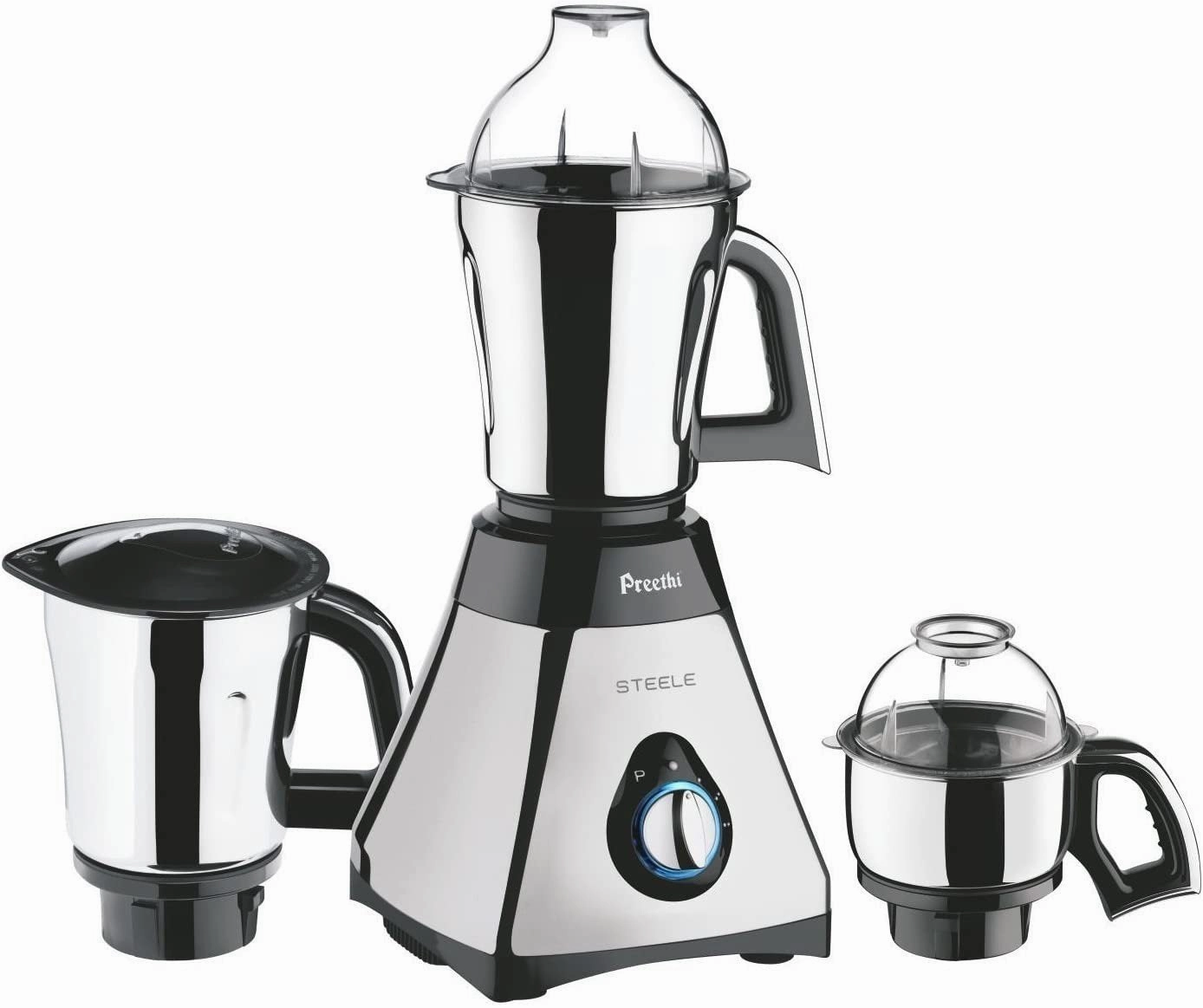Preethi Steele 3-Jar Mixer Grinder 550 Watt, 110 Volts For Usa & Canada Special Savings Today Daily Clearance Deal