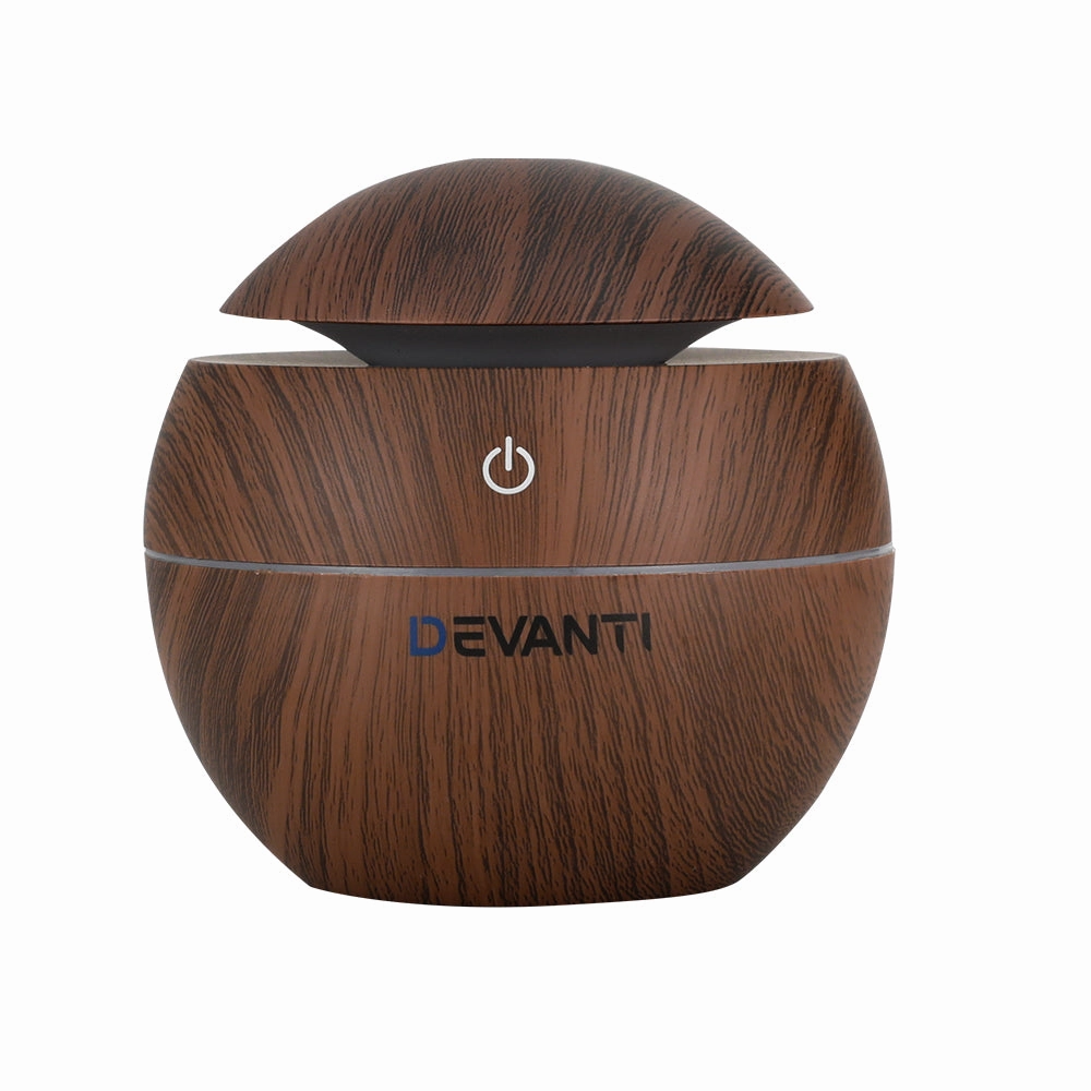 Devanti Aroma Diffuser Aromatherapy Dark Wood 130Ml Dont Miss Big Savings