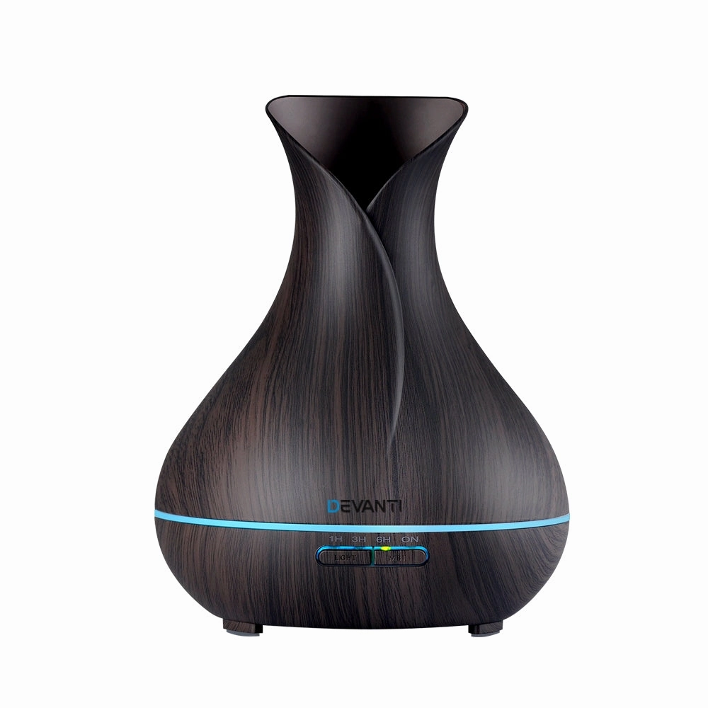 Save Today Event Devanti Aroma Diffuser Aromatherapy Dark Wood 400Ml