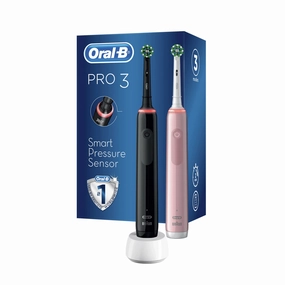 Oral-B Pro 3900 Duo Pack Of Two Electric Toothbrushes: Black & Pink Special Occasion Discount