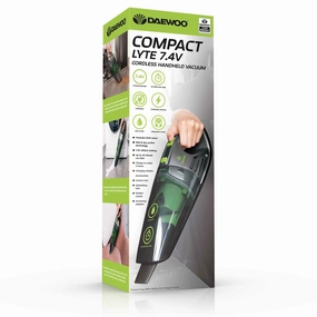Price Slash Today Daewoo Compact Lyte 7.4V Cordless Wet & Dry Handheld Vacuum Flr00006Ge
