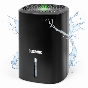 Hot Offer Inside Duronic Compact Eco-Efficient Dehumidifier Dh06, 0.8L Capacity, Prevent And Absorb Excess Moisture, Mould, For Home, Kitchen, Bedroom, Garage Black