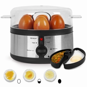 Duronic Electric Egg Boiler Eb35 Bk Steamer For Eggs 350W Automatic Egg Boiler Electronic Omelette Maker Poacher For 7 Soft, Medium & Hard Boiled Eggs Limited Stock Offer