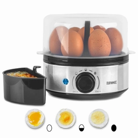 Mega Hot Offer Shop Grab Savings Duronic Electric Egg Boiler Eb50 Egg Cooker 400W Omelette Maker For 7 Eggs With Poacher Tray Auto Shut Off 3 Cooking Modes Soft Medium Hard Boiled Eggs Steamer For Breakfast Meals