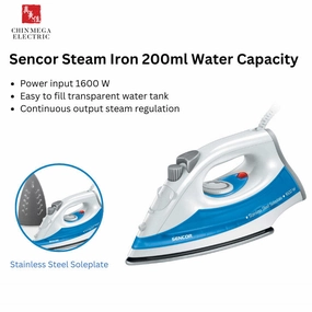 Limited Stock Alert Sencor 1600W Steam Iron | Ssi 2027Bl