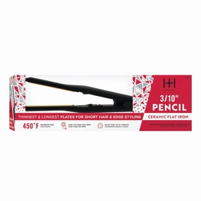 Hot & Hotter Ceramic Pencil Flat Iron 3/10" Black EndofWeek Deals Grab Save Today