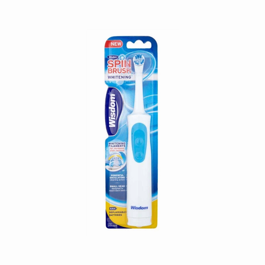 Mega Savings Now Wisdom Whitening Spin Brush (Battery Powered Toothbrush)