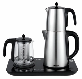 Trisa Tea Kettle, Tea Time Party, 1.7Lit, 2200Watts, Stainless Steel Shop Save Big Last Chance Offer
