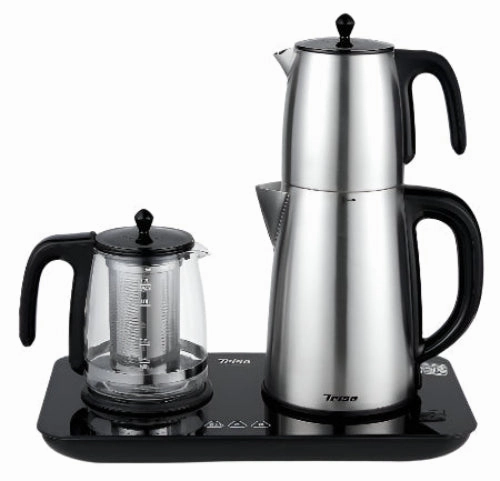 Trisa Tea Kettle, Tea Time Party, 1.7Lit, 2200Watts, Stainless Steel Shop Save Big Last Chance Offer