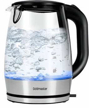 Limited Stock Hot Deal Big Sale Today Gold Master Kettle, 1.7Lit, 2200Watts, Glass