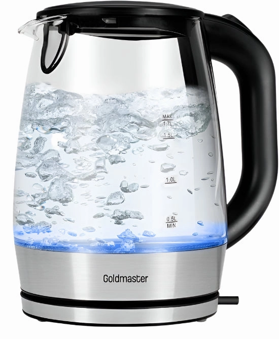 Limited Stock Hot Deal Big Sale Today Gold Master Kettle, 1.7Lit, 2200Watts, Glass