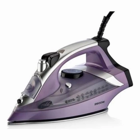 Flash Discount Today MustHave Deal Gold Master Steam Iron, Nano Ceramic Anti Drip Self Clean, 210Gr, 2600Watts, Purple