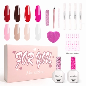 Lovely Sweetheart Hema Free Gel Nail Polish Gift Box - 8 Colors Today Only Discount Trending Hot Deal