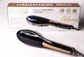 Enzo Hair Straightener Brush Black Big Savings Alert