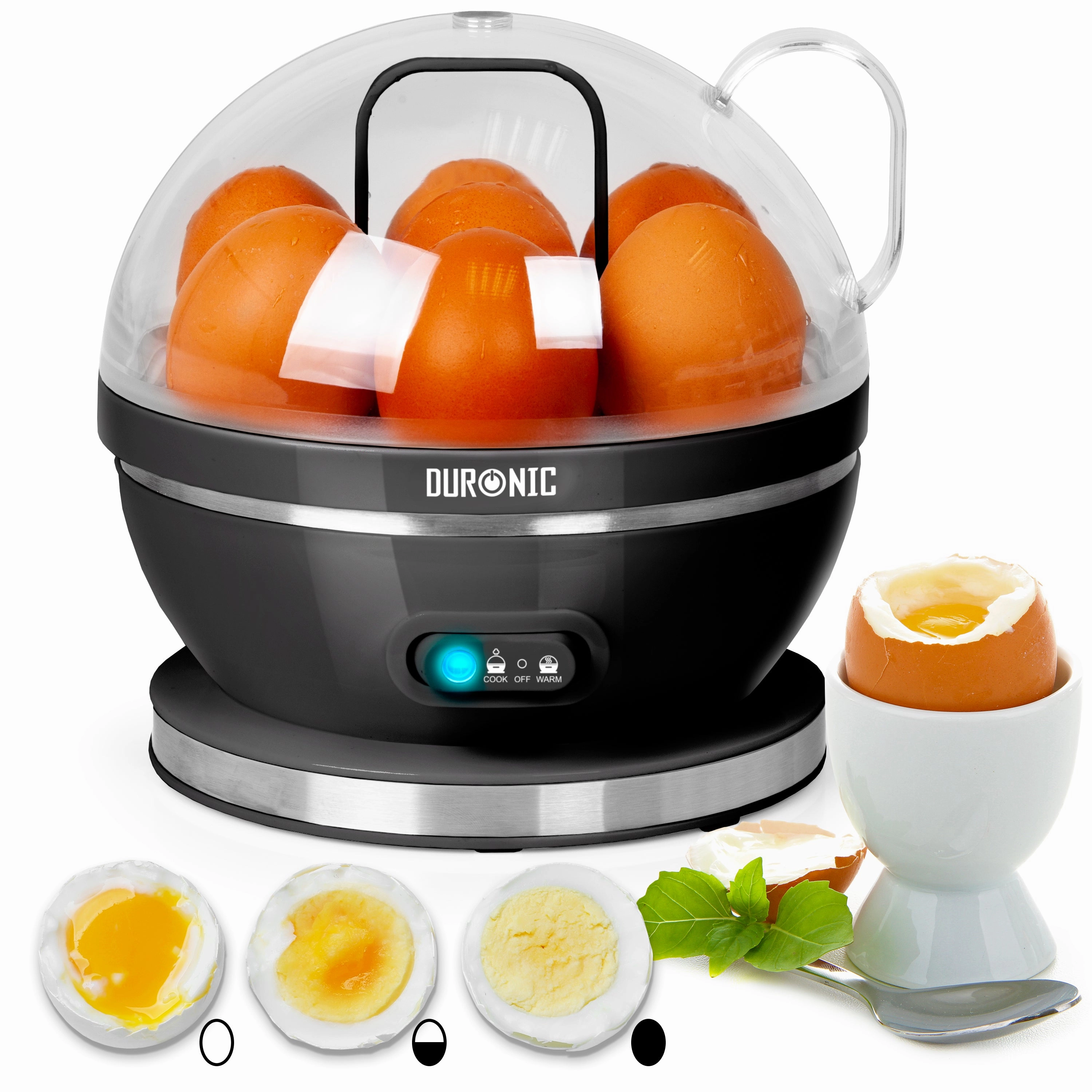 Duronic Electric Egg Boiler Eb27 Bk Steamer For Eggs 400W Automatic Egg Boiler Electronic Omelette Maker Poacher For 7 Soft, Medium & Hard Boiled Eggs Instant Hot Deal