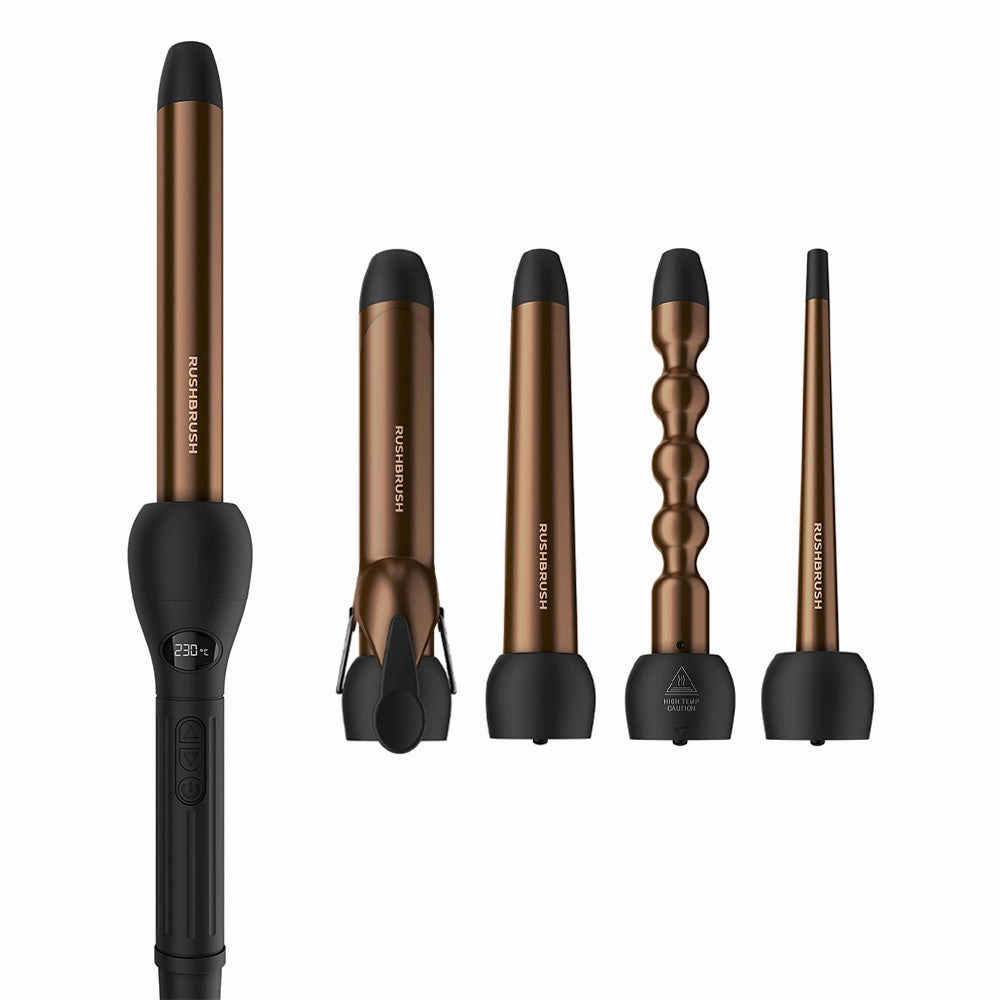 Unmissable Deal Today New Arrival Discount Rush Brush 5-In-1 Hair Curler 45W - Bronze Barrel