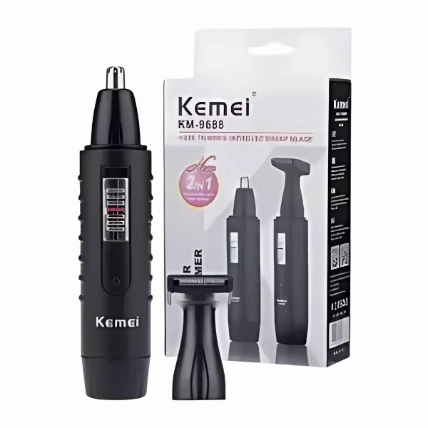 Kemei 2In1 Rechargeable Nose & Ear Hair Trimmer Km-9688 Instant Savings Deal