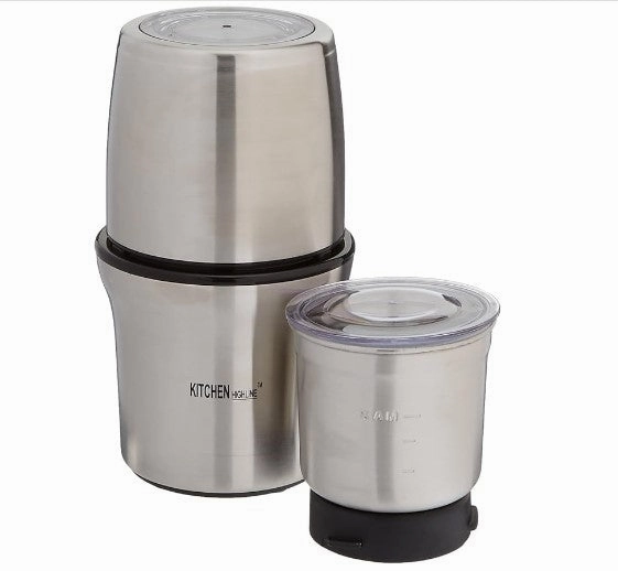 Flash Offer Today Price Slash Today Kitchen Highline Sp-7412S Stainless Steel Wet And Dry Coffee/Spice/Chutney Grinder With Two Bowls 110V