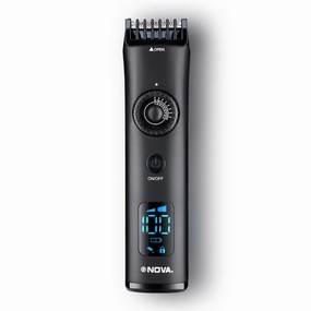 Hot Offer Inside Nova Nht 1057 Digital Waterproof Runtime: 90 Min Trimmer For Men  (Black)