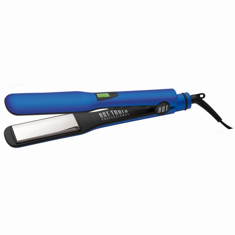 Hot Tools - Radiante Blue Digital Salon Flat Iron-Titanium Trending Now Discount