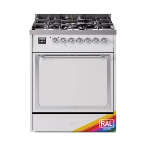 Ilve UN30QNMPRACLP Ilve Un30Qnmpraclp Nostalgie Ii Noblesse 30" Dual Fuel Range (Liquid Propane, Solid Door, Ral, Chrome)