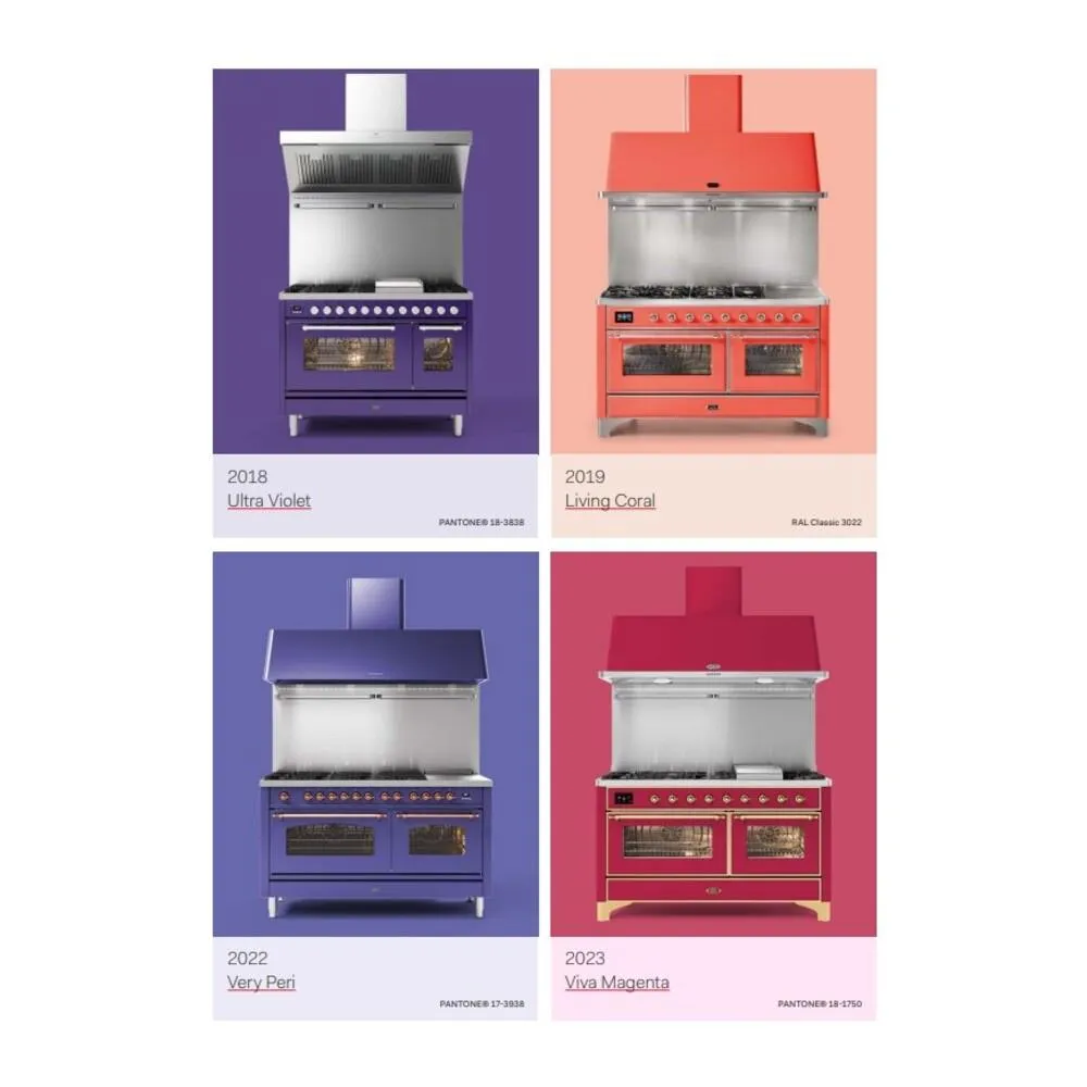 Ilve UND40FNMPRABLP Ilve Und40Fnmprablp Nostalgie Ii Noblesse 40" Dual Fuel Range (Liquid Propane, Triple Glass Door, Ral, Burnished)