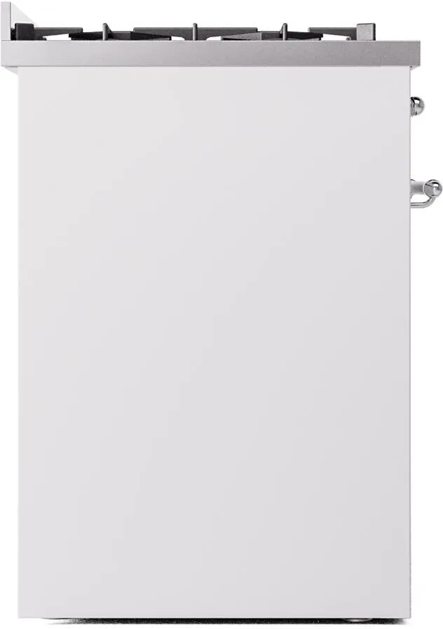 Ilve UP30NMPWHCLP Nostalgie Ii 30 Inch Dual Fuel Liquid Propane Freestanding Range In White With Chrome Trim