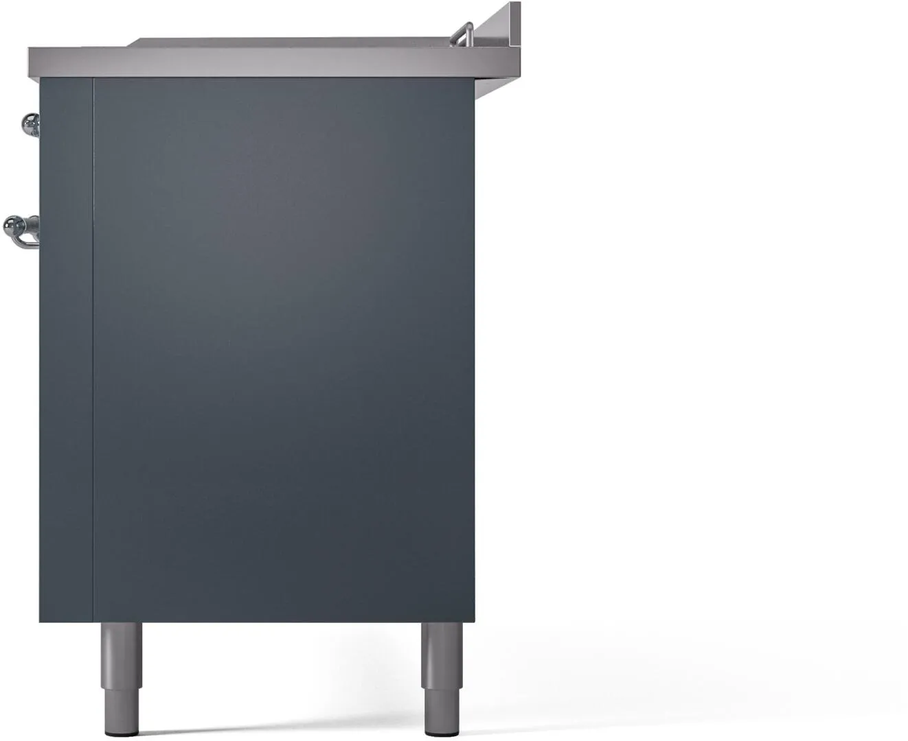 Ilve UP60FSNMPBGCLP Nostalgie Ii 60 Inch Dual Fuel Liquid Propane Freestanding Range In Blue Grey With Chrome Trim