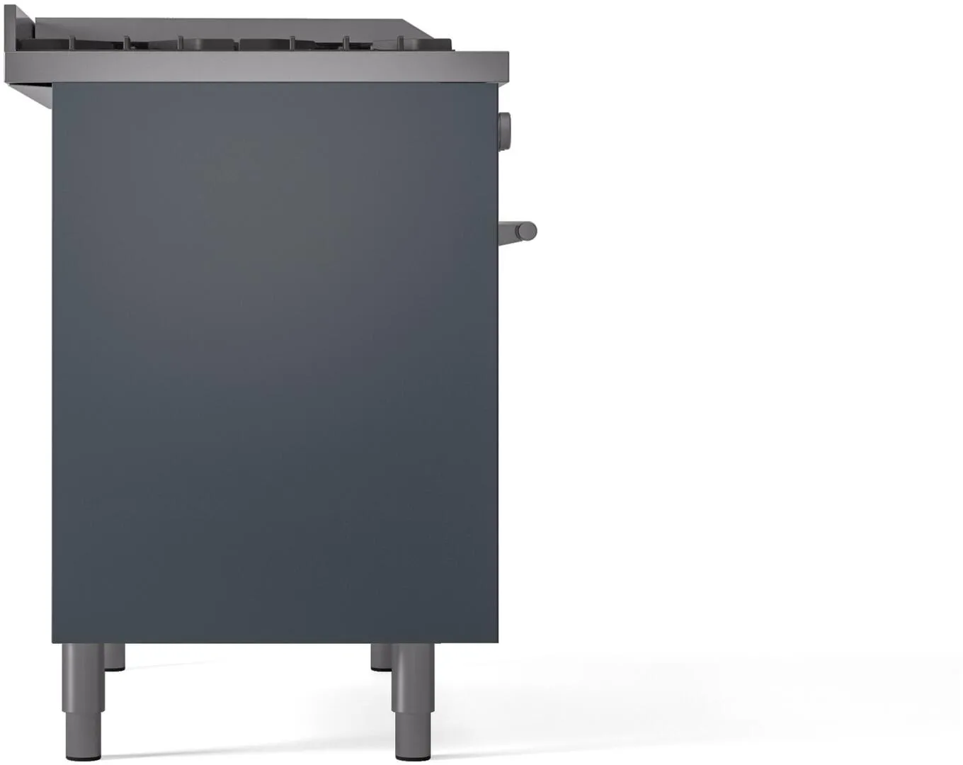 Ilve UPD40FWMPBG Professional Plus Ii 40 Inch Dual Fuel Natural Gas Freestanding Range In Blue Grey With Trim